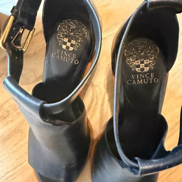 Vince Camuto Black Open-Toe Heels - Picture 2 of 6